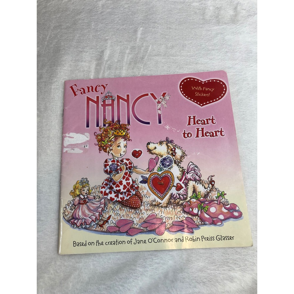 Fancy Nancy Heart to Heart Paperback Book Kids Valentine Mystery Stickers